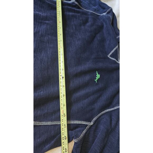 Tommy Bahama Tobago Bay Crew Big and Tall Men's size LT, Navy with Green Marlin - Picture 7 of 9